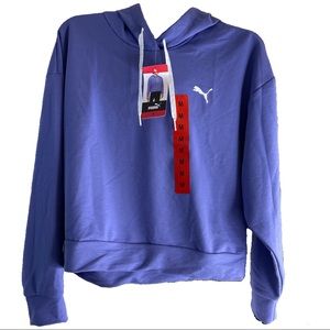 Puma women’s modern sport hoodie, color: hazy blue, size medium